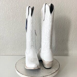 Lane MEGAN MORONEY Smokeshow Womens Cowboy Boots 8 White Western Cowgirl Tall
